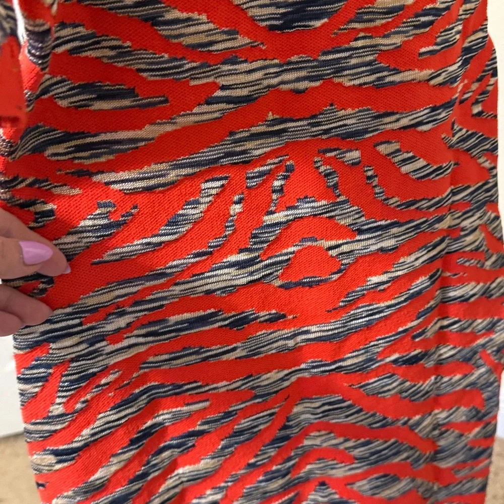 Free people 🌹Red and Black Tiger Stripe Short Sleeve Dress - Picture 10 of 17